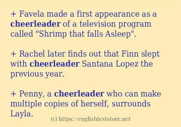 cheerleader use in-sentences