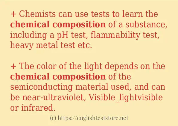 chemical composition in-sentences