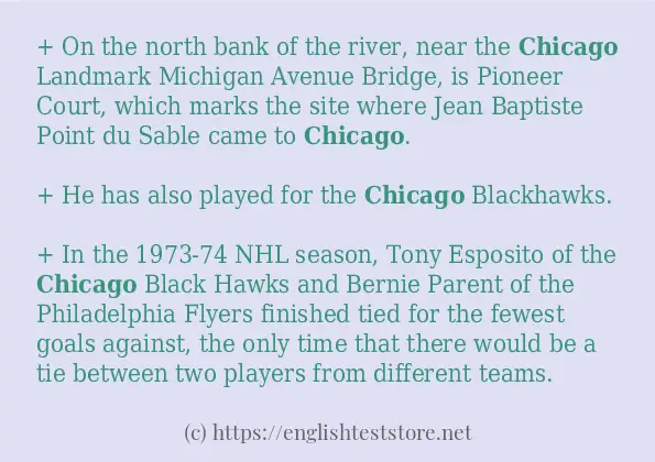 chicago use in sentences