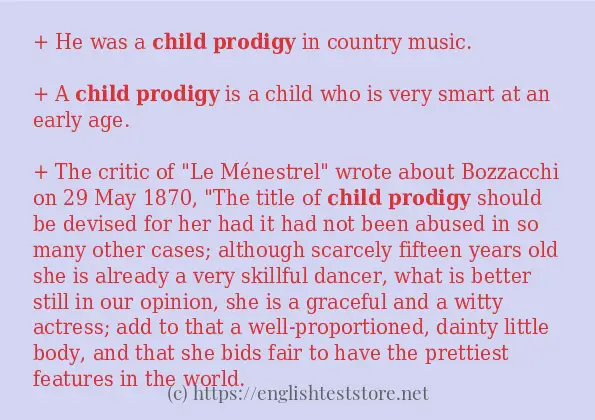 child prodigy use in-sentences