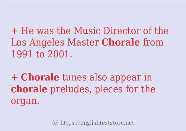 chorale use in-sentences