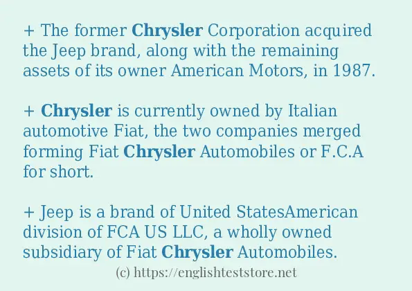 chrysler some ways to use