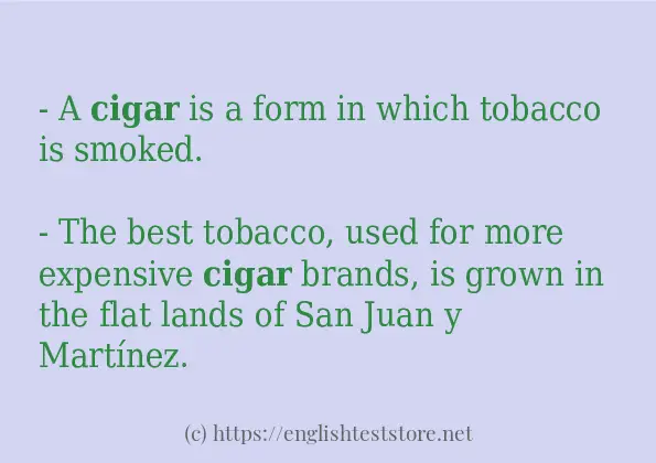 cigar - some sentence examples