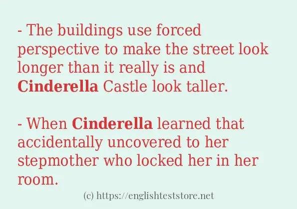 cinderella use in sentences