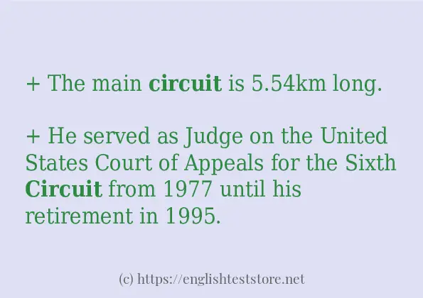 circuit - sentence examples