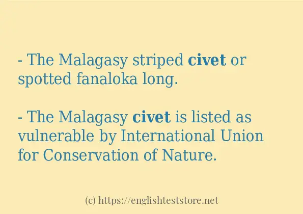 civet example in sentences