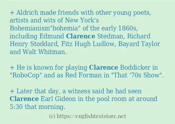 clarence some ways to use