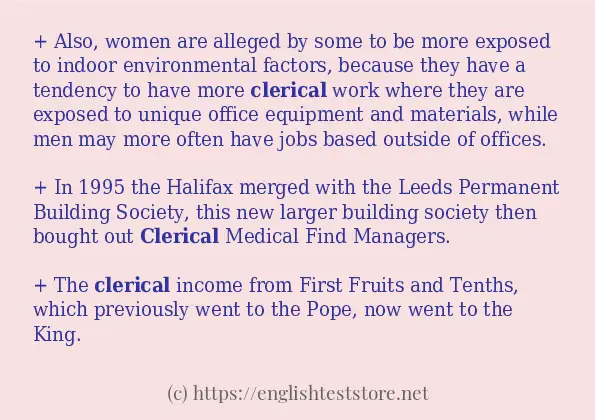 clerical in-sentences