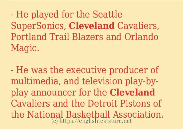 cleveland use in-sentences cleveland use in-sentences
