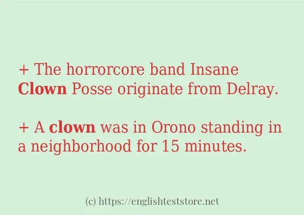 clown use in-sentences