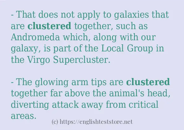 clustered - example sentences