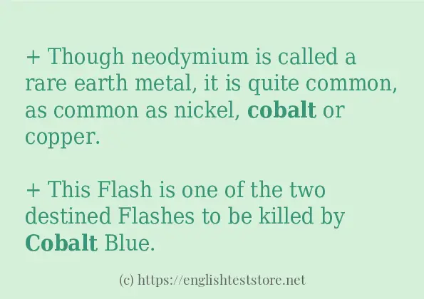 cobalt - sentence examples