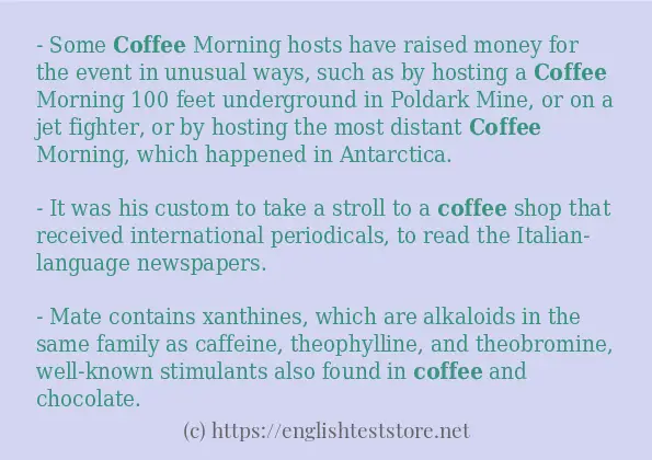 coffee in-sentences