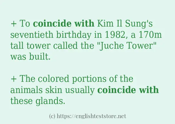 coincide with - some sentence examples