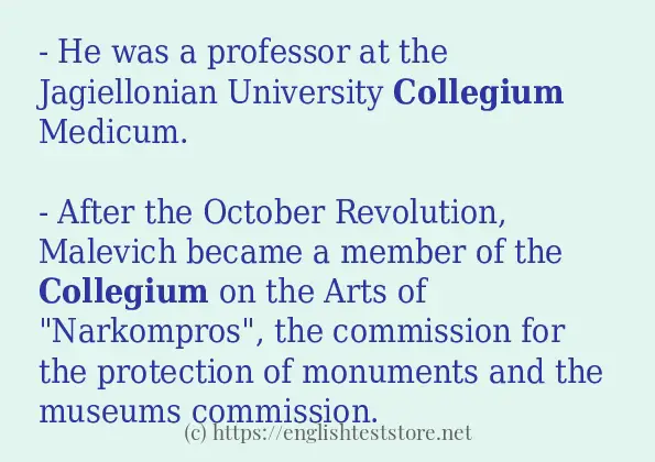 collegium use in sentences