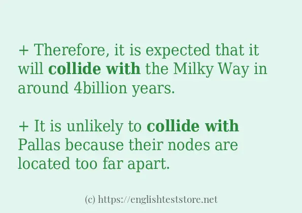 collide with - sentence examples