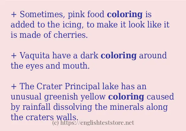 coloring in sentences?