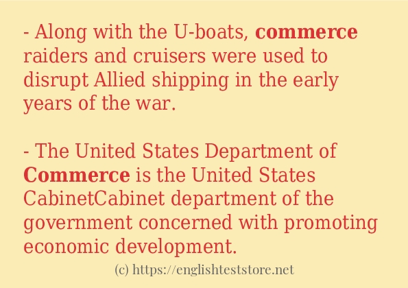 commerce use in sentences