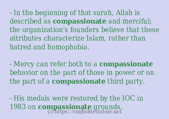 compassionate in sentences?