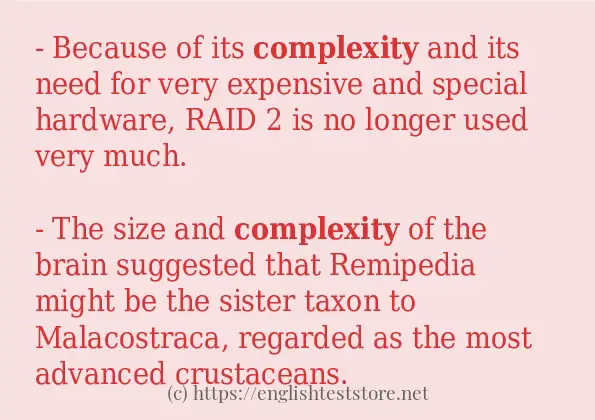 complexity - example sentences