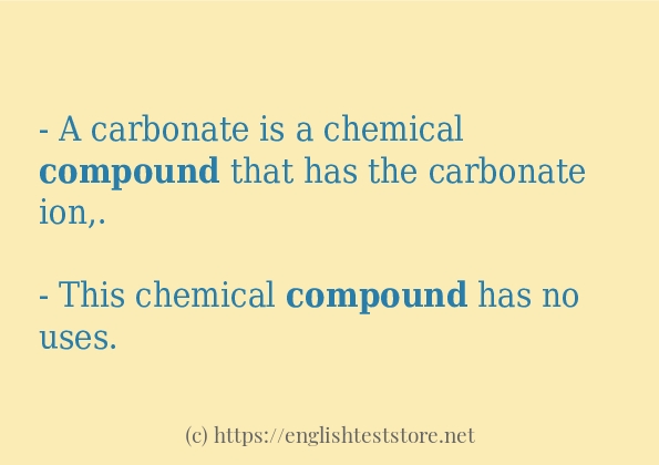 compound how to use in sentences