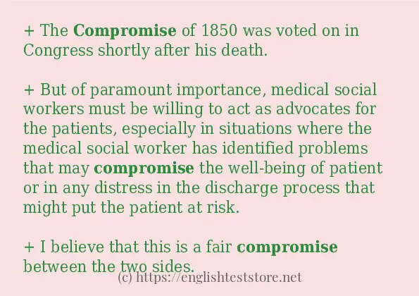 compromise - some sentence examples