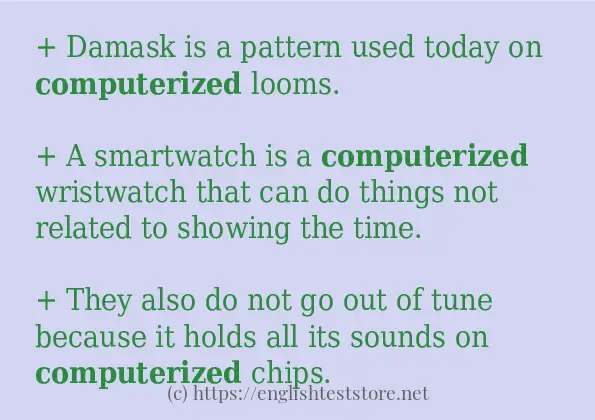 computerized - sentence examples