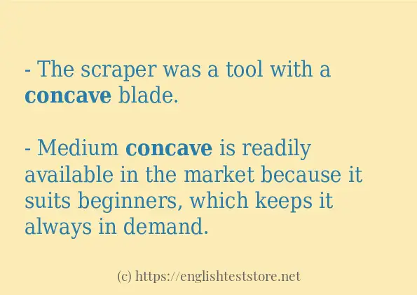 concave in sentences?