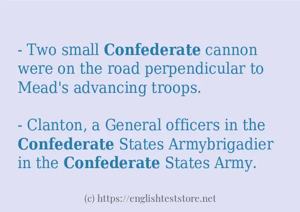 confederate - example sentences