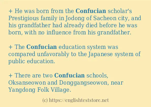 confucian - some sentence examples