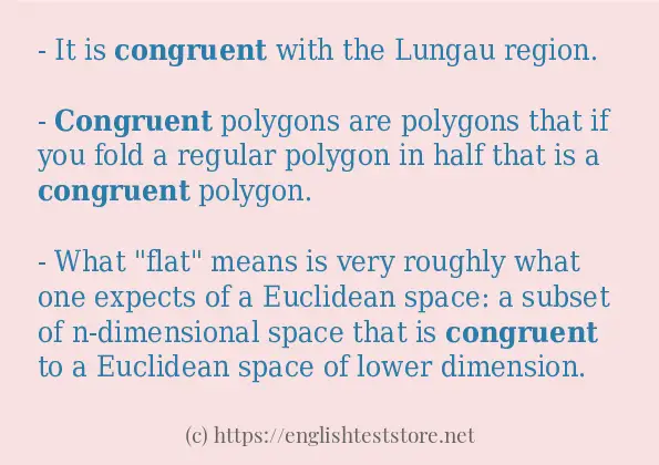 congruent in sentences?