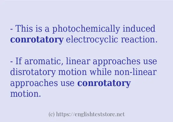 conrotatory use in-sentences