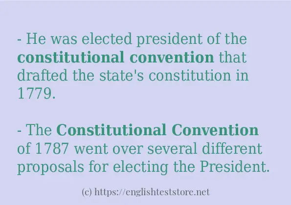 constitutional convention - some sentence examples