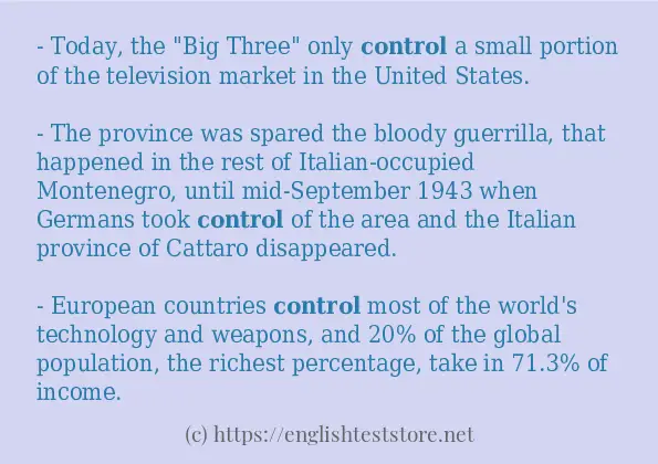 control some example sentences