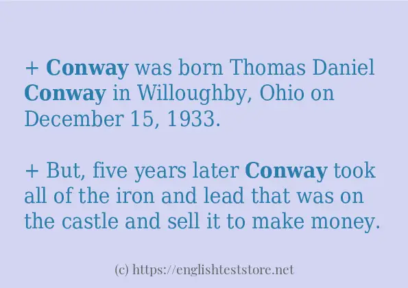 conway example in sentences