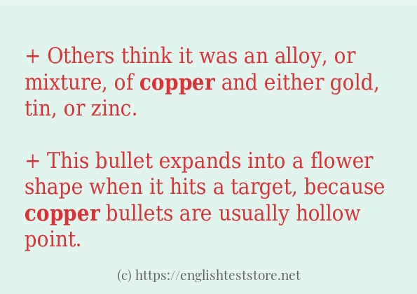 copper in sentences?