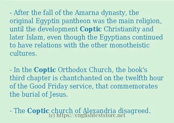 coptic - example sentences