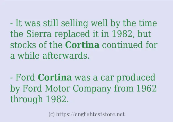 cortina use in sentences