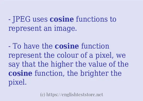cosine some ways to use