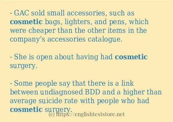 cosmetic in-sentences