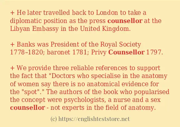 counsellor how to use?