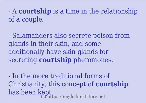 courtship use in sentences