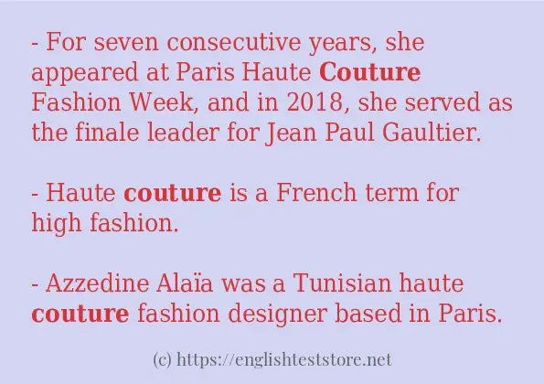 couture use in sentences