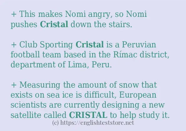 cristal - example sentences