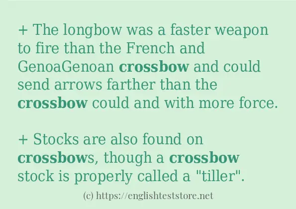 crossbow some example sentences