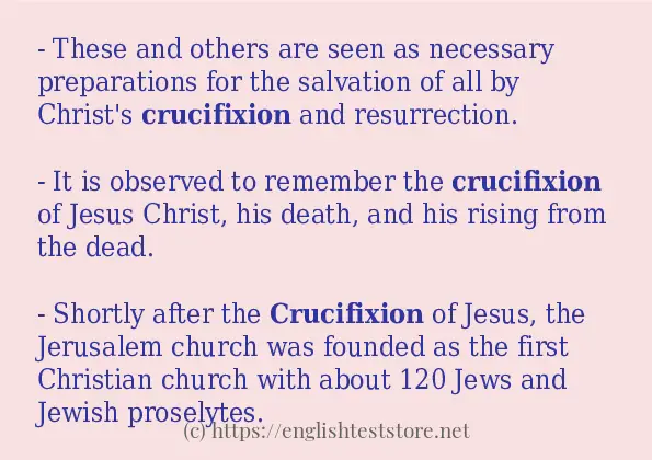 crucifixion in-sentences