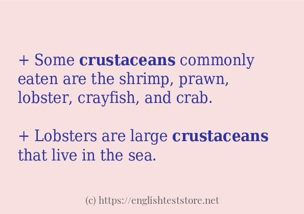 crustaceans use in-sentences