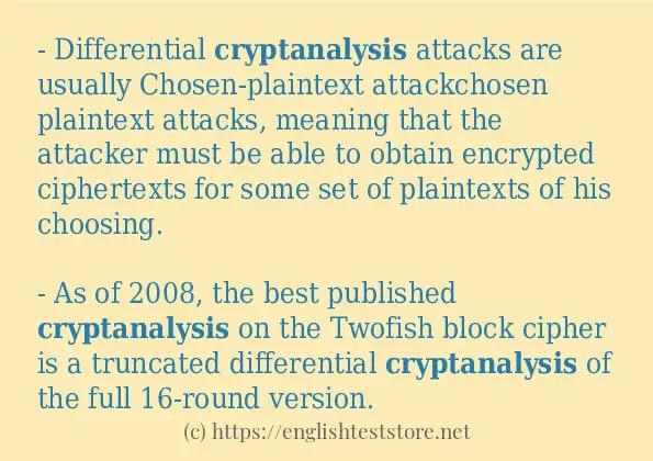 cryptanalysis example in sentences