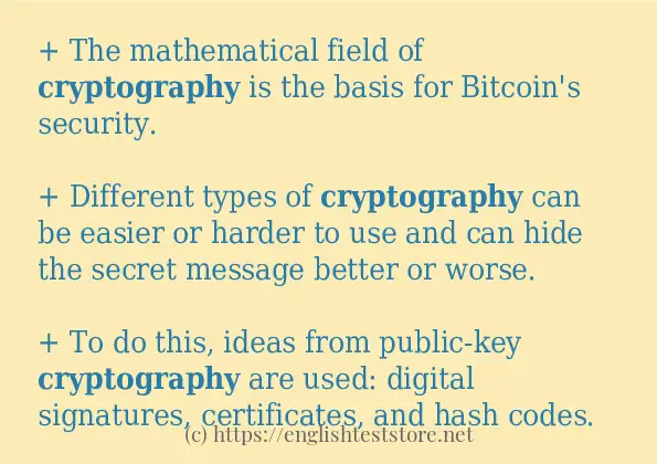 cryptography - some sentence examples