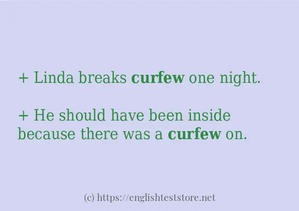 curfew use in-sentences